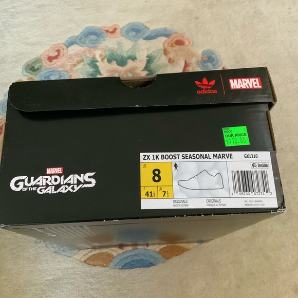 Adidas ZX 1K BOOST Marvel Guardians of the Galaxy GX210 Sneakers Mens Sz 8 - Picture 7 of 13